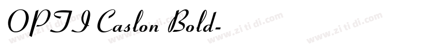 OPTI Caslon Bold字体转换